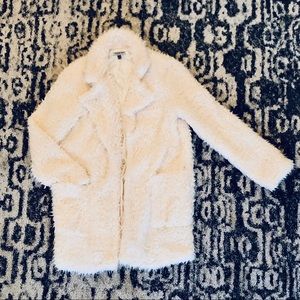 Cream Faux Fur Coat